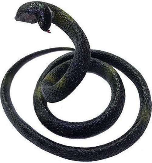 Siyah Renk Gerçekçi Kobra Model Silikon Yumuşak Yılan 80 cm GO50604808410