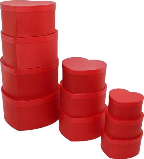 10 PCS BOY KIRMIZI KALPLİ HEDİYE KUTUSU  GO5060Gok120495