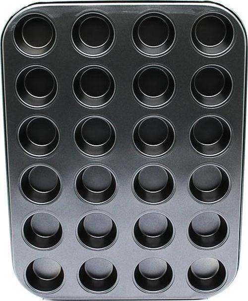 24 GÖZLÜ METAL - SİYAH MUFFIN KEK KALIBI  GO5060Gok222003