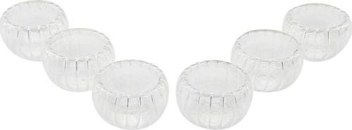 6 PCS   ÇİZGİLİ CAM  ÇİFT CİDARLI LOKUMLUK - SOSLUK  50 ML  GO5060Gok222758