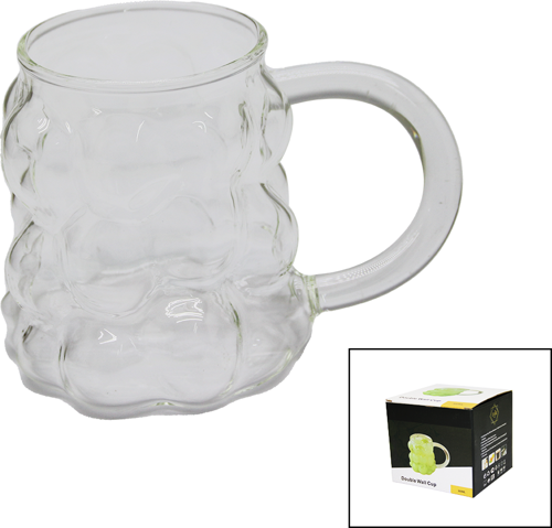 KABARCIKLI - CAM KUPA BARDAK 300ML TERMİSİL - ISIYA DAYANIKLI KAHVE - SUNUM - MEŞRUBAT GO50605591600
