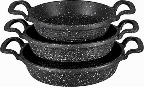 3PCS DÖKÜM SAHAN TAVA SET 18-20-22CM  GO5060Gok222637