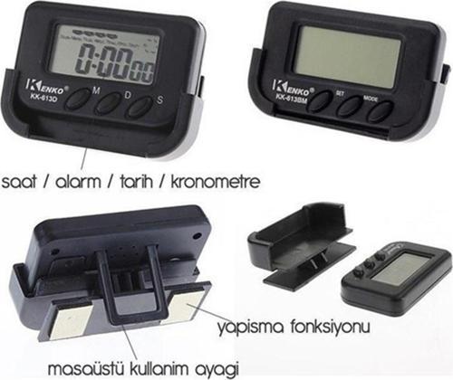 Ev ve Araç Tipi Dijital Saat Kronometreli Alarmlı Pilli Saat  GO50606996560