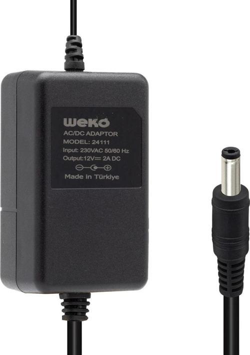 12 VOLT - 2 AMPER 5.5*2.1 UÇLU YERLİ ÜRETİM PLASTİK KASA MASAÜSTÜ ADAPTÖR  GO50603325620