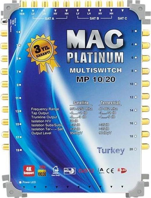 10*20 KASKATLI UYDU SANTRALİ MAG PLATINUM  GO50609479110
