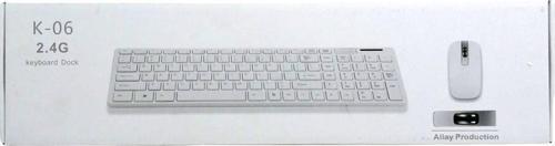 K-06 BEYAZ DOCK WIRELESS KABLOSUZ KLAVYE MOUSE S PL-374  GO50602220120