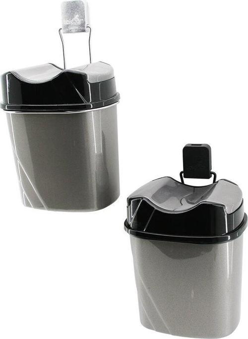 METAL ASKILI PLASTİK ÇÖP KOVASI YAPIŞKANLI MONTAJ  GO5060Gok210717