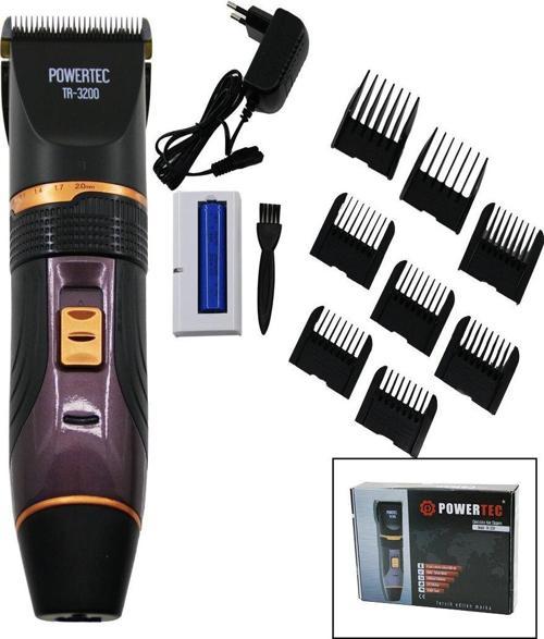 SAÇ SAKAL KESME TRAŞ MAKİNE ÇİFT BATARYA - TARAK AYARI - FİŞ ŞARJLI - 2 KADEME HIZ TR-3200  GO5060Gok110360
