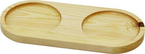 2 BÖLMELİ - OVAL   AÇIK RENK=SADE  AHŞAP YAĞDANLIK ALTLIK  27X12.5CM  GO5060Gok223032