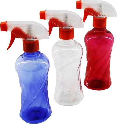 350ML RENKLİ ŞEFFAF UZUN - PLASTİK - BURGULU BOŞ SPREY PÜSKÜRTÜCÜ ŞİŞE  GO5060Gok170824