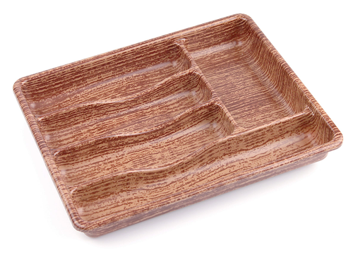 AHŞAP RENK - 5 BÖLMELİ ÇEKMECE İÇİ KAŞIKLIK 36X29CM  GO50608088990