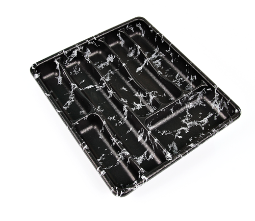 KÜÇÜK - SİYAH - 7 BÖLMELİ ÇEKMECE İÇİ KAŞIKLIK 36X32CM  GO50605967580