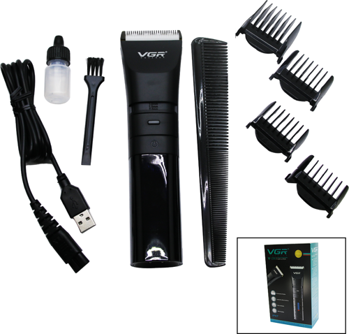 IPX7 SUYA DAYANIKLI 2 KADEMELİ TURBO - LED GÖSTERGE USB ŞARJLI SAÇ SAKAL KESME - TRAŞ MAKİNESİ  V-286  GO50604440320