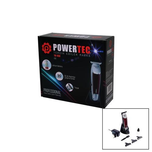 POWERTEC TR-658 SAÇ SAKAL ENSE ÇİZİM TRAŞ MAKİNESİ T BIÇAK  GO50609694060