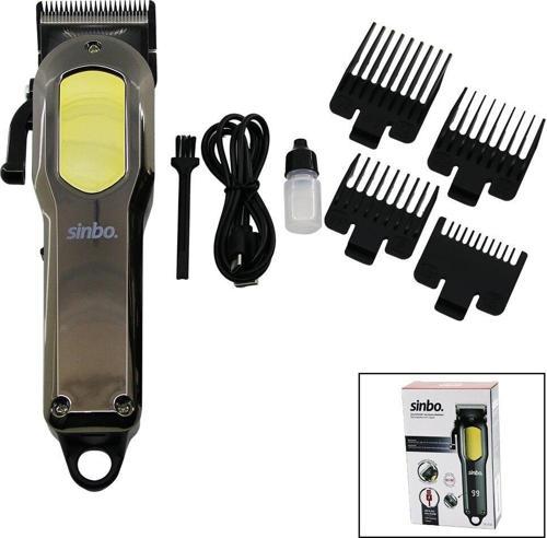 KESİM AYAR MANDALLI USB ŞARJLI - LCD GÖSTERGELİ SAÇ KESME TRAŞ MAKİNESİ GÖVDE KROM KAPLAMA SHC-4396  GO5060Gok111542