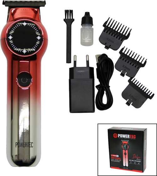 POWERTEC TR-958 DİJİTAL GÖSTERGE - TURBO SAÇ SAKAL ENSE ÇİZİM TRAŞ MAKİNESİ  GO50609327950