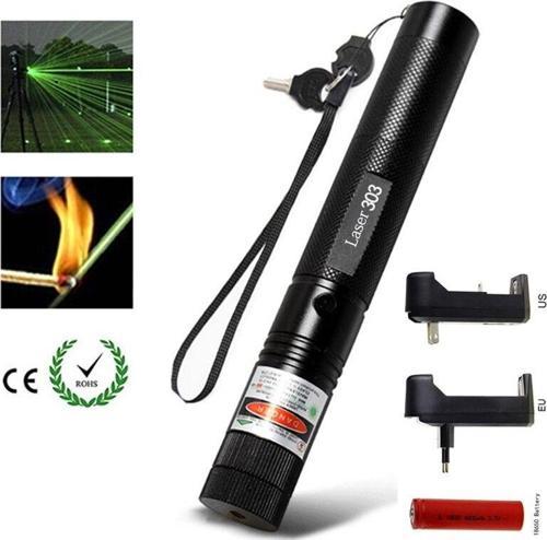 Yeşil Şarjlı Lazer Pointer 5000Mw + Şarjlı Pil  GO50601699900