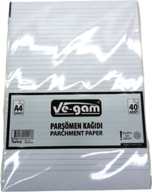 A4 40 PARÇA  ÇİZGİLİ PARŞÖMEN KAĞIDI  GO50606524570