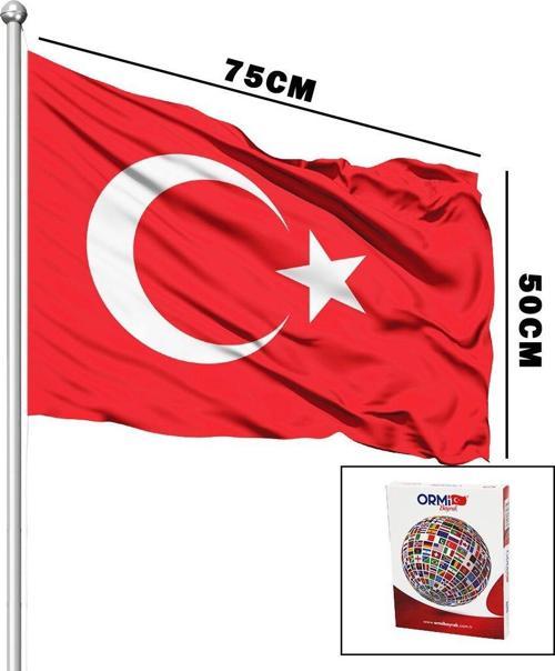 TÜRK BAYRAĞI ALPAKA KUMAŞ 50X75CM  GO50602072340