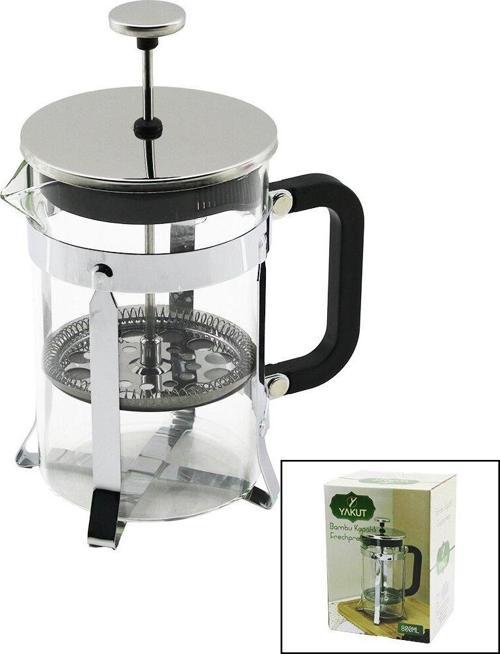 FRECHPRESS  800ML   CAM  BİTKİ SÜZGEÇİ METAL KAFES - PLASTİK SAPLI METAL KAPLAMALI PLS.KAPAK  GO5060Gok223143