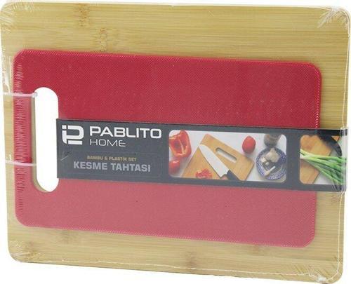 2PCS SET=AHŞAP BAMBU - PLASTİK KESİM PANOSU - KESME TAHTASI PLS:15X25CM- AHŞ:22X28CM  GO5060Gok223129