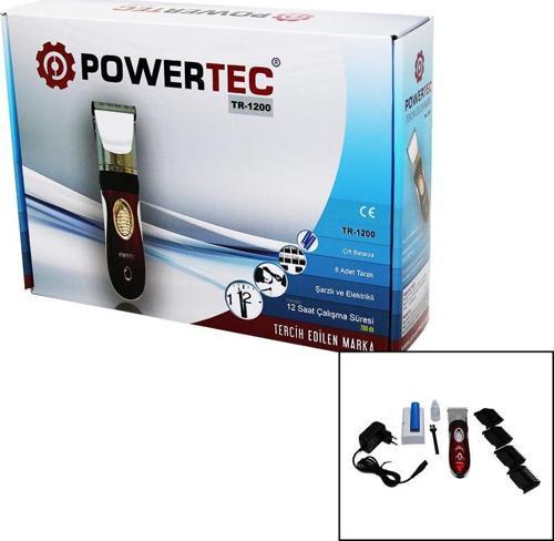 POWERTEC TR-1200 ŞARJLI TRAŞ MAKİNASI YEDEK BATARYALI  GO50601714040