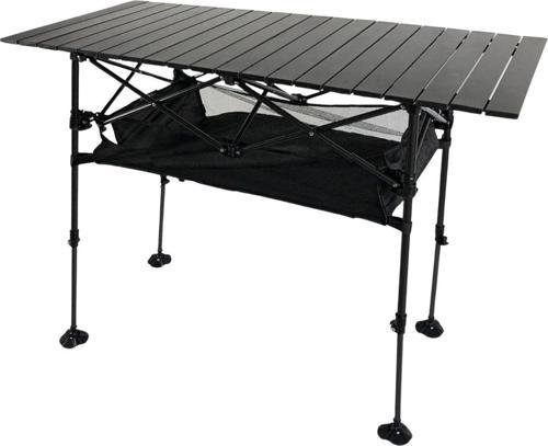 Caravan Class Katlanabilir Teleskopik Ayaklı Alüminyum Kamp Masası (95x55x68-96cm)-Siyah