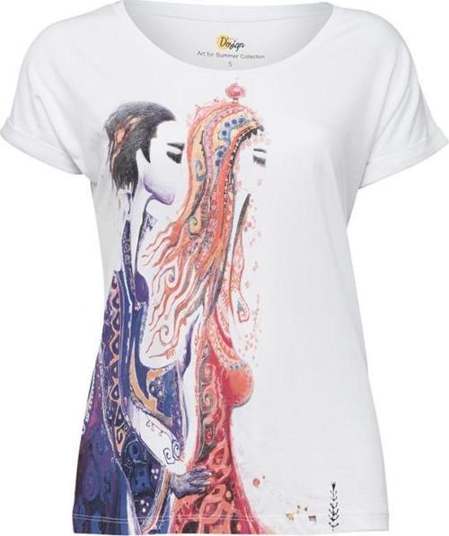 Aşk Kadın T-Shirt Beyaz - S
