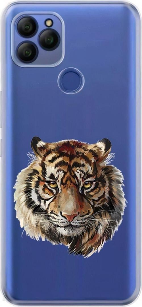 Zeynoiletişim General Mobile Gm 21 Uyumlu Kaplan Bakışı  Desenli Silikon Kılıf