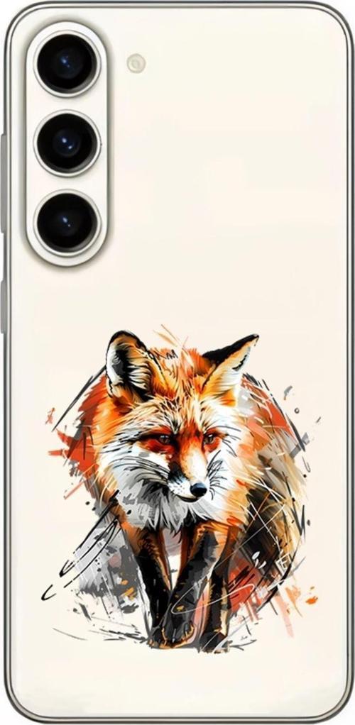 Zeynoiletişim Samsung Galaxy S24 Uyumlu Tilki Bakışı  Desenli Silikon Kılıf
