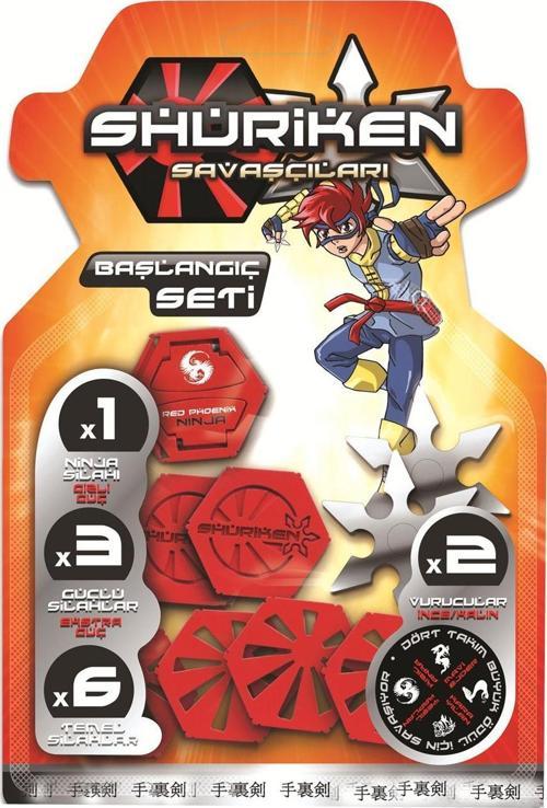 Oyuncak Kızıl Anka Shuriken Savaşçıları Başlangıç Seti Orijinal Lisanslı
