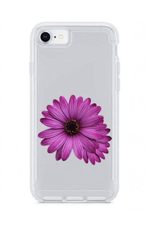 Zeynoiletişim Apple Iphone 6S Uyumlu Mor Çiçek  Desenli Silikon Kılıf