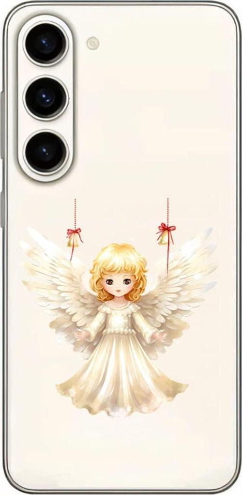Zeynoiletişim Samsung S23 Plus Uyumlu Melek Çocuk  Desenli Silikon Kılıf