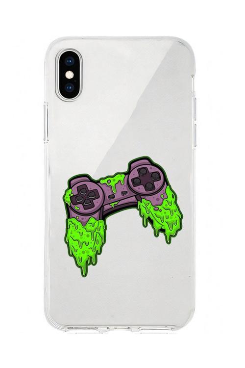Zeynoiletişim Apple Iphone X/Xs Max Uyumlu Oyun Konsolu  Desenli Silikon Kılıf