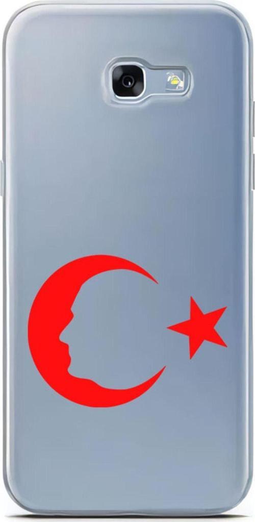 Zeynoiletişim Samsung A7-2017 Uyumlu Türk Bayrağı Ve Atatürk  Desenli Silikon Kılıf