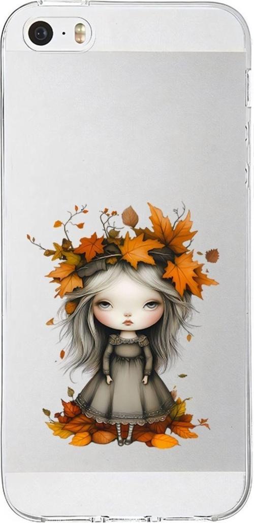 Zeynoiletişim Apple İphone 5S Uyumlu Sonbahar Bebek  Desenli Silikon Kılıf