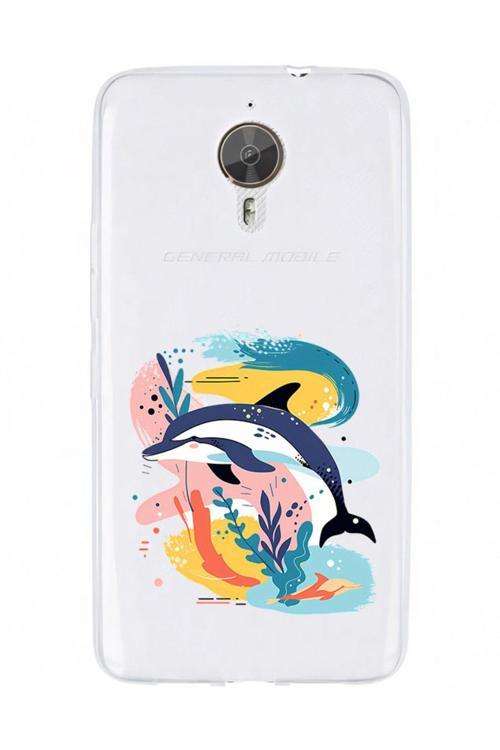 Zeynoiletişim General Mobile Gm5 Plus Uyumlu Yunuslar  Desenli Silikon Kılıf