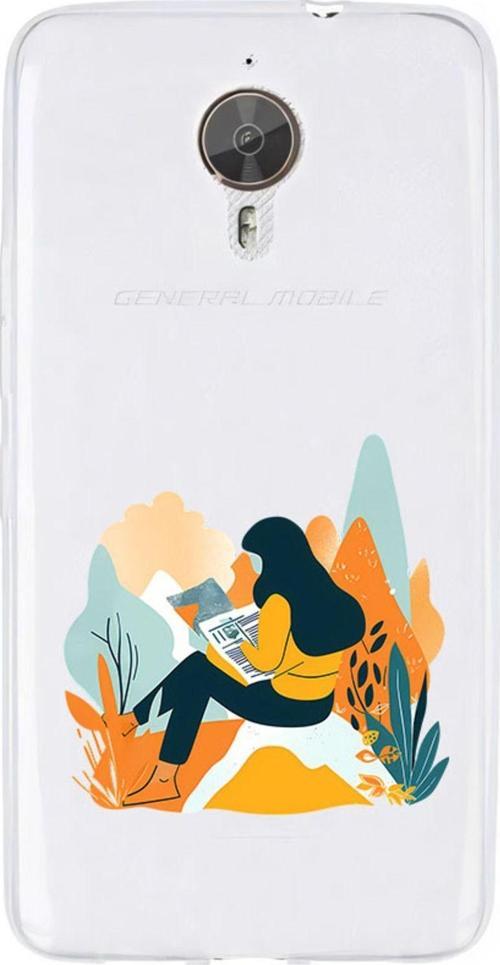 Zeynoiletişim General Mobile Gm5 Plus Uyumlu Kitap Okuyan  Desenli Silikon Kılıf