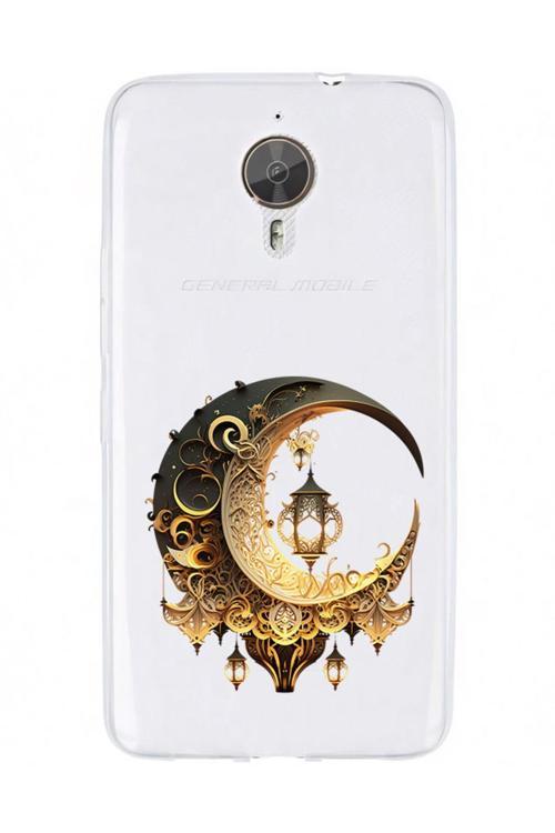 Zeynoiletişim General Mobile Gm5 Plus Uyumlu Dekoratif Ay  Desenli Silikon Kılıf