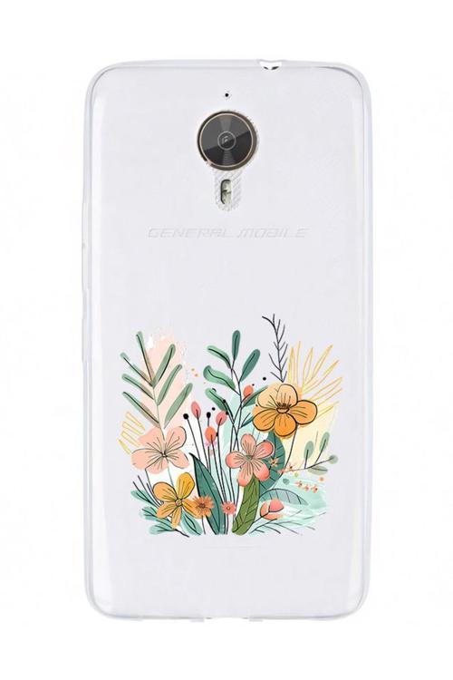 Zeynoiletişim General Mobile Gm5 Plus Uyumlu Çiçek Bahçesi  Desenli Silikon Kılıf
