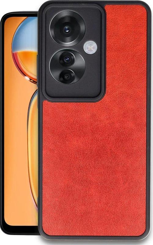 Oppo Reno 11F Kılıf Aras Deri Görünümlü Kapak + Ekran Koruma + Kablo Koruma
