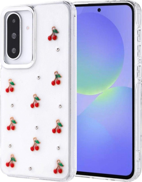 Samsung Galaxy A36 Kılıf Airbag Tasarımlı Simli Desenli Şeffaf Kutup Kapak