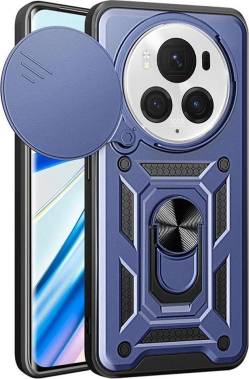 Honor Magic 6 Pro Kılıf Magnetik Standlı Kamera Korumalı Sürgülü Vega Kapak