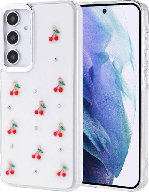 Samsung Galaxy A55 Kılıf Airbag Tasarımlı Simli Desenli Şeffaf Kutup Kapak