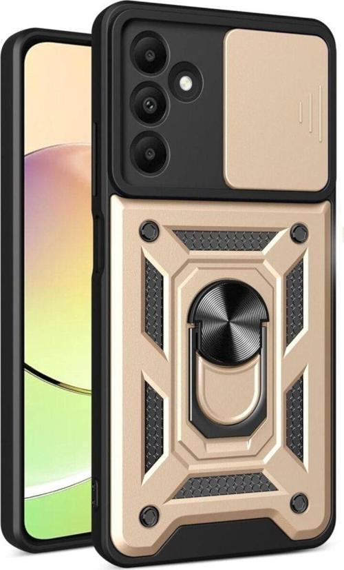 Anka Cep Samsung Galaxy M15 Kılıf Pars Lens Yüzüklü Silikon Magnetik Standlı Kamera Korumalı Kapak