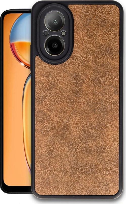 Realme 12 Lite Kılıf Aras Deri Görünümlü Kapak + Kablo Koruma