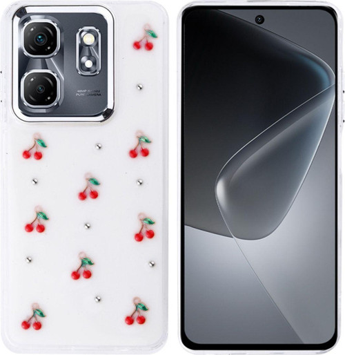 İnfinix Smart 9 (X6532) Kılıf Airbag Tasarımlı Simli Desenli Şeffaf Kutup Kapak