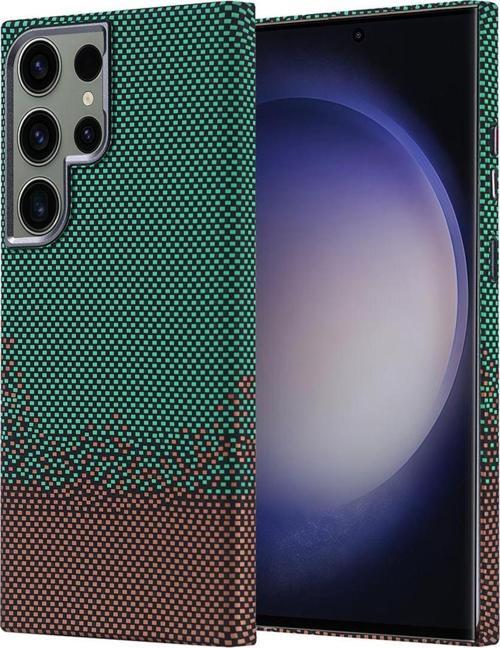 Samsung Galaxy S23 Ultra Kılıf Magsafe Şarj Özellikli Karbon Fiber Görünümlü Nekst Kapak