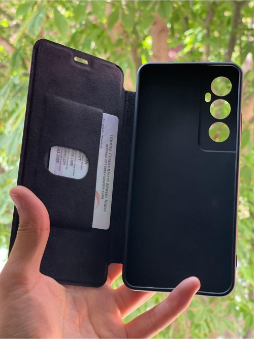 Apple İphone 16 Kılıf Flip Cover Kartlıklı Kapaklı Ultra İnce Şık Kılıf