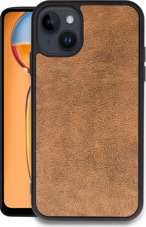 Apple İphone 15 Kılıf Aras Deri Görünümlü Kapak + Ekran Koruma + Kablo Koruma